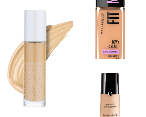 Make up product for dry skin cover photo collage