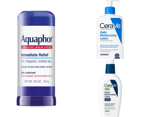 low effort skincare products cover photo collage