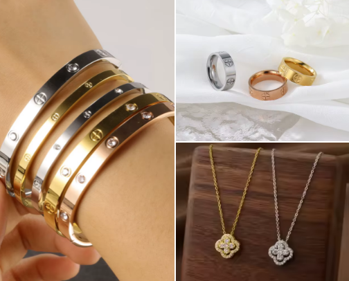 Chic jewelry essentials!😻 cover photo collage