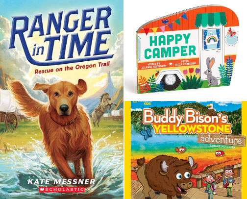 Kid’s books to read in August for National Parks Month! cover photo collage