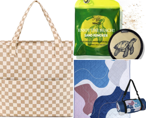 My Beach Essentials As A Toddler Mom cover photo collage