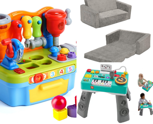 Favorite baby toys cover photo collage