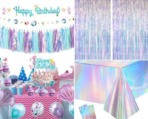 Mermaid Birthday Party 🐚🫧✨ cover photo collage