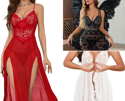 Sensual Lace & Sheer Lingerie cover photo collage