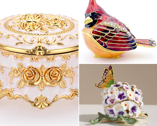 Beautiful collection of trinket boxes that I adore! cover photo collage