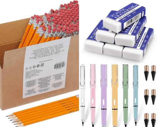 Pencils and Erasers cover photo collage