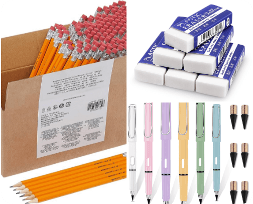 Pencils and Erasers cover photo collage