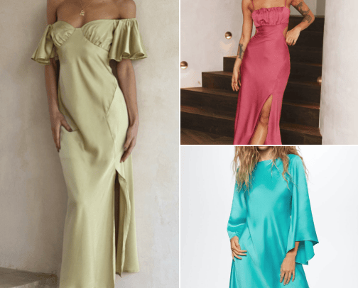 Wedding guest dress cover photo collage