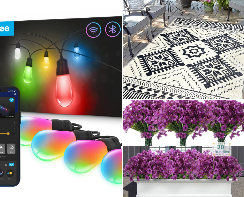 Creating an outdoor oasis cover photo collage