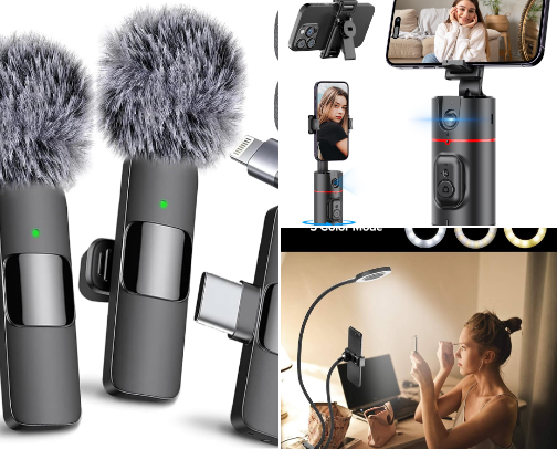 Electronics tech & accessories cover photo collage