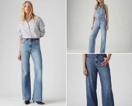 All types of jeans you can look for are here. Low waist? Mid rise? Baggy? Adjustable waist? Look for it cover photo collage