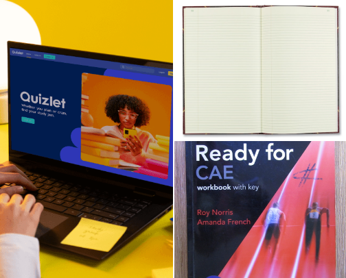 Save & Read - READY FOR CAE Sb -Key 2008 and Complementary CAE Study Guides cover photo collage