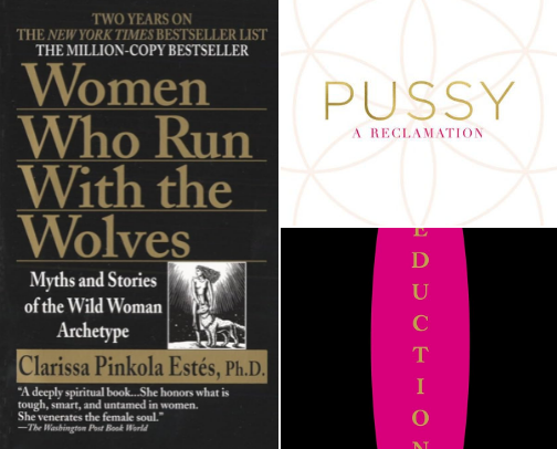 Awaken Her: Books That Unlock Your Dark Feminine Energy cover photo collage