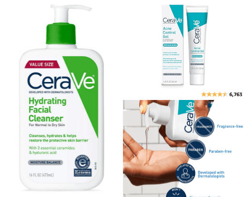 My Skin Care Products cover photo collage