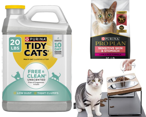 My favorite items for cats (used daily in my home) cover photo collage