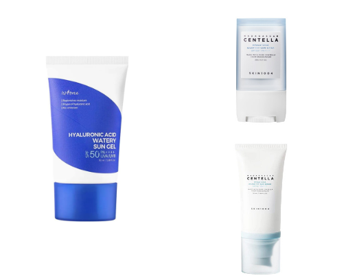 Korean sunscreens/sticks ☀️ cover photo collage