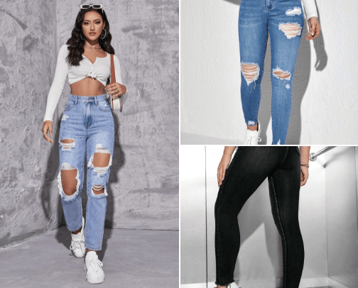 Jeans cover photo collage