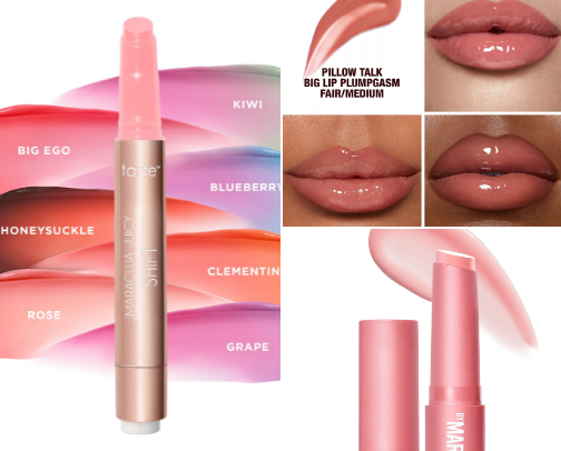 Lip gloss that makes people ask if you got lip fillers. cover photo collage