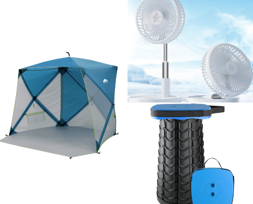 Travel items! 
Beach, camping or just a  shopping trip! cover photo collage