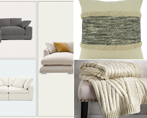 The 10 Best Cloud Sofa Dupes That Don't Require a Mortgage (Wayfair & Amazon)😍 cover photo collage