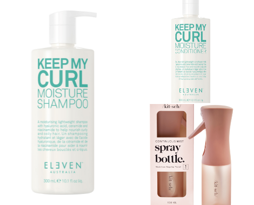 Wavy hair routine cover photo collage