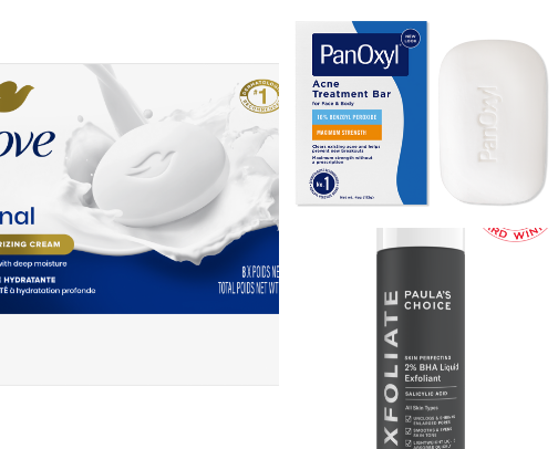 Oily prone to closed comodones skin care cover photo collage