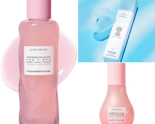 glowy skin routine cover photo collage