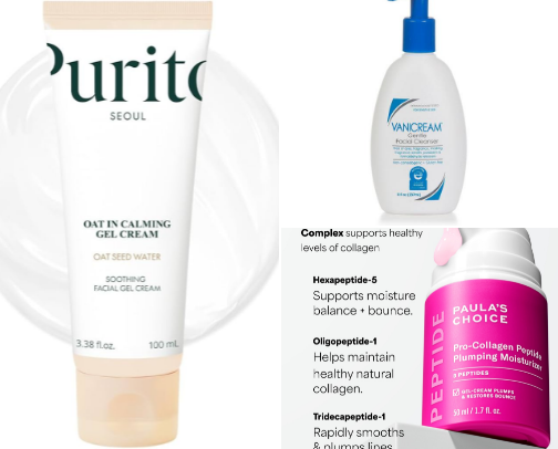 Fungal acne safe skincare cover photo collage