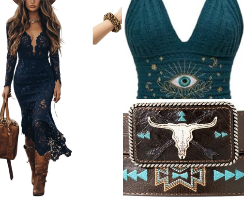 What to Wear to a Western Festival: Cowgirl Chic Outfit Ideas & Dresses cover photo collage