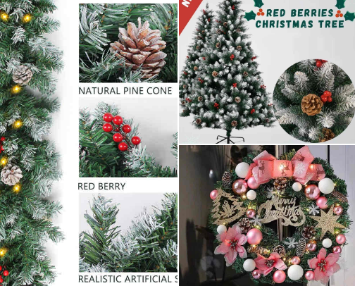 christmas light & decorations😍 cover photo collage