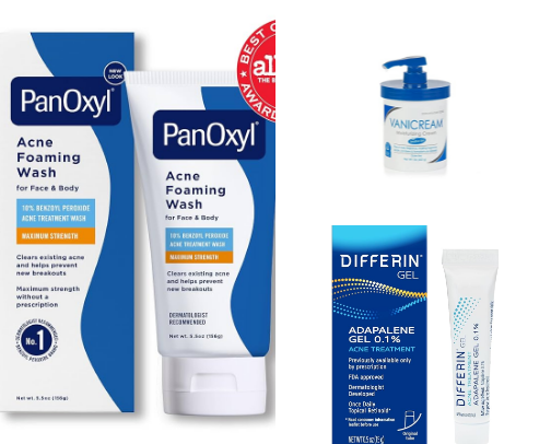 Skincare items that will clear up your acne! For someone with dry skin type cover photo collage