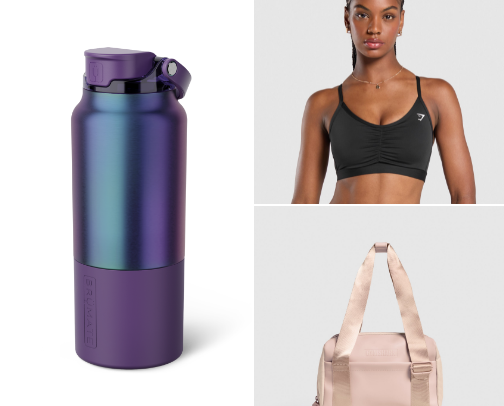 Women Gym Items I Use Every Day cover photo collage