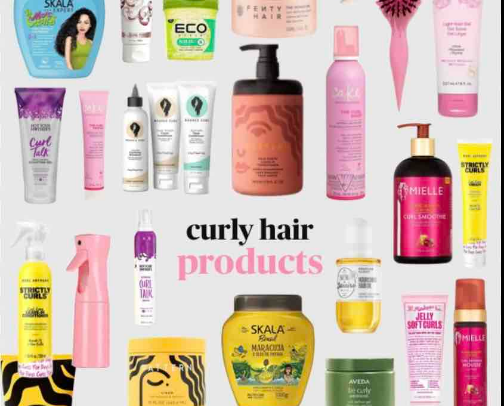 must have curly hair products! cover photo collage