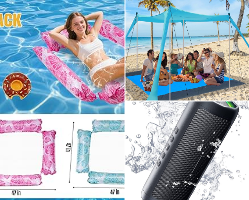 Beach must haves cover photo collage