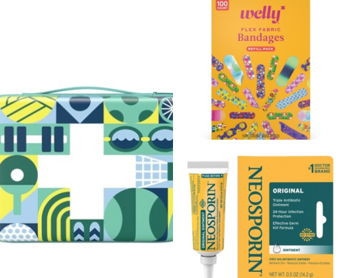 First aid kit cover photo collage