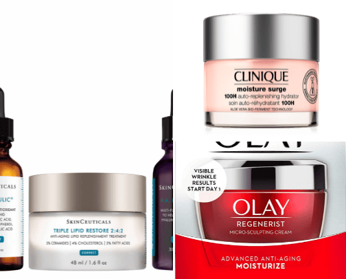 Skin Care Products cover photo collage