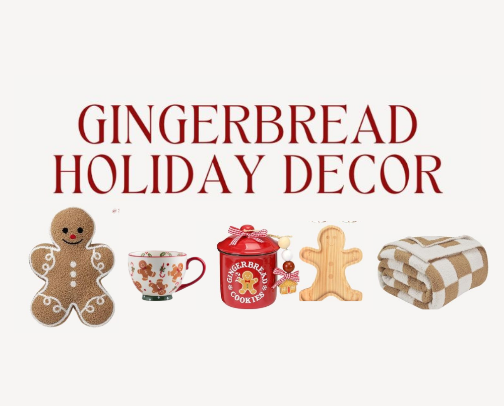 Gingerbread Man Christmas Home Decor | Holiday Home cover photo collage
