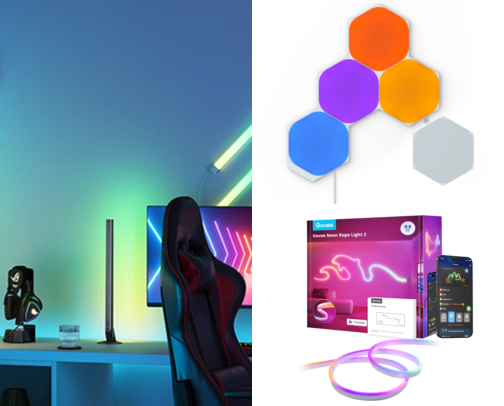 Gaming Room Setup Ideas: LED Lights, Seating & Decor cover photo collage