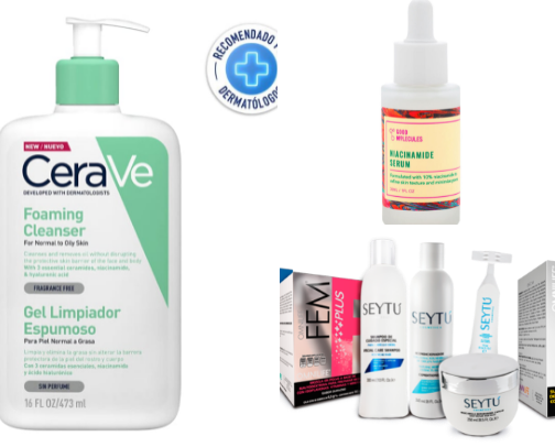 Skincare piel grasa cover photo collage