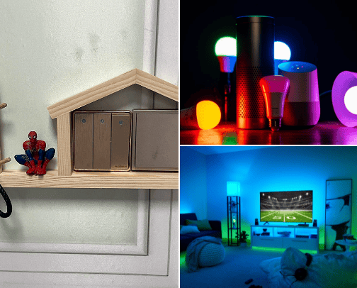 Home gadgets and decor cover photo collage