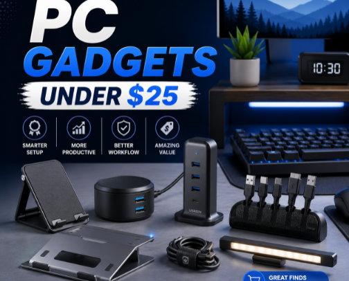 PC Gadgets Under $50 cover photo collage