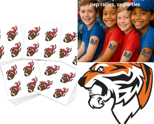Top 10 School Spirit Temporary Tattoos cover photo collage