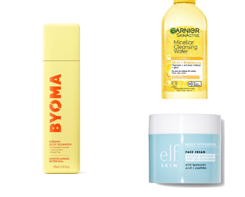 my current skincare routine!!🤭 cover photo collage