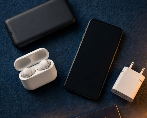 Travel Tech Essentials: Power, Sound & Connectivity cover photo collage