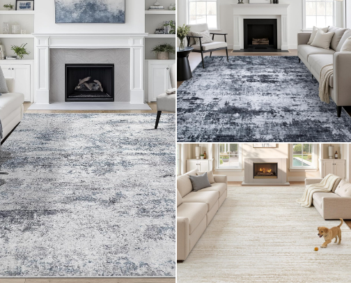 Area rugs cover photo collage