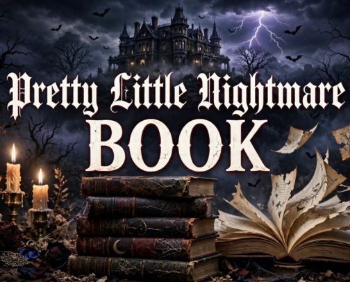 💀🍂PrettyLittle Nightmares Book list 🍂💀 cover photo collage