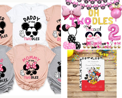 "Oh-TWOdles" Girls Birthday Party cover photo collage