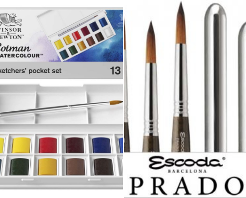 Watercolor Art Supplies I Love cover photo collage