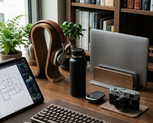 The Minimalist Coffee & Desk Setup: Essentials for Deep Work Focus cover photo collage