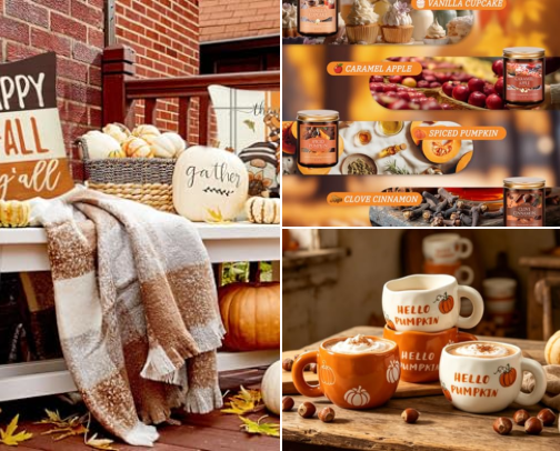 Fall Home Essentials: Cozy Decor & Seasonal Finds cover photo collage